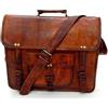 "Handmade" Borsa A Tracolla Vintage In Pelle Per Laptop Ufficio 18" Nuova