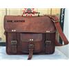 Fatto a mano Vintage Vera Pelle Marrone Grande Messenger Laptop Borsa Uomo Cuoio