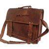 Fatto a mano Borsa A Tracolla Vintage In Vera Pelle Da Uomo Per Laptop E Viaggi 18"