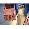 Fatto a mano Vintage Borsa Messenger Tracolla Portadocumenti in Pelle Uomo Fatta a Mano Brown