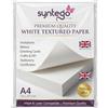 Syntego 50 fogli A4 in carta martellata bianca testurizzata 150 g/m² - adatti per stampanti a getto d'inchiostro, per artigianato, scrapbooking, menù di ristorazione, certificati