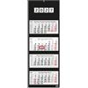 Geiger-Office - Calendario da parete 2026, 4 mesi, nero / 33 x 90 cm, formato grande decorativo con 4 singoli blocchetti perforati, retro pieghevole/Calendario per ufficio (Calendario nero 4 mesi)