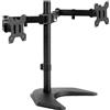 VIVO STAND-V002F - Supporto da scrivania per 2 schermi fino a 27", bracci completamente regolabili con VESA max 100 x 100 mm, colore: nero