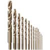 BOSCH CO14B - Set di 14 pezzi assortiti con custodia inclusa cobalto M42 punte da trapano in metallo con gambo a tre punte piatte per applicazioni di foratura in acciaio inox, ghisa, titanio, metallo
