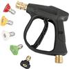 Sooprinse Pistola idropulitrice ad alta pressione, 3000 PSI max con 5 ugelli a connessione rapida a colori M22 Connettore per tubo 3.0 TIP