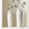 LIZOFER Set di 2 vasi in ceramica a forma di gufo, per soggiorno, camera da letto, 24 cm e 21 cm, moderni vasi bianchi per piante di fiori finti per decorazione della casa, ufficio, tavolo, mensola