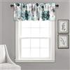 Lush Decor Leah, mantovana filtrante per la luce floreale, 132 cm di larghezza x 45,7 cm di lunghezza, blu - tenda floreale - decorazione primaverile - fiori fioriti colorati - mantovana per bagno o
