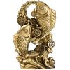 BRABUD Statua in resina a forma di pesce con onde, Feng Shui, carpa, fortuna, fortuna, decorazione per casa, ufficio, negozio, TQGJBS90