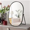 Numjeg Specchio da trucco portatile da tavolo con struttura in metallo, specchio da tavolo da scrivania con rotazione di 90°, ideale per camera da letto, bagno, spogliatoio