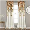 Lush Decor Tanisha Tende - Set di pannelli filtranti per la luce, coppia - stampa floreale con vite, bella, moderna, elegante decorazione per la casa, 132 x 213 cm (larghezza x lunghezza), mandarino e
