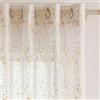 TERLYTEX - Tende trasparenti e scintillanti bianche e dorate, lunghe 160 cm, lamina d'oro metallizzata, con punti effetto spray, per camera da letto, con occhielli, 132 x 160 cm, 2 pannelli