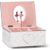 Lenox, Portagioie a forma di ballerina, colore: argento/rosa