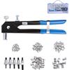 Toprema Set di 126 dadi rivettati ciechi, rivetti a mano, chiave per fucile, inserto filettato, dado rivetto M3/M4/M5/M6/M8