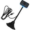 MOBUTOFU Webcam 0.3mp USB 2.0 con Microfono, Plastico Blu per Notebook | 640x480 Cmos 30fps, Tubo Flessibile e Regolazione Angolo, Driver per Net Course