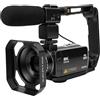 YUEHISY Videocamera 8K, Touch Screen 3.0 Pollici, Videocamera Vlog | Microfono con Cancellazione del Rumore, Stabilizzatore, Paraluce, Telecomando, Connessione WiFi Tramite App, Modalità di