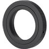 Aoresac Anello adattatore T2 per fotocamera DSLR, obiettivo da specchio telescopico a supporto corpo fotocamera, controllo della messa a fuoco manuale, alluminio aeronautico nero (#1)