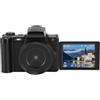 Fabater Fotocamera digitale, 4K 68MP Autofocus Vlogging, fotocamera compatta da viaggio con schermo flip da 2,8 pollici, zoom digitale 28x, flash e mirino DSLR, per ragazzi e principianti
