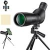 K&F Concept Binocolo monoculare 20-60X60 per bird watching, adulti | con clip per cellulare, supporto per treppiede e custodia, BAK4+FMC, pellicola verde, binocolo per paesaggi