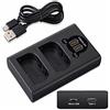 PHOLSY Fotocamera Caricabatterie LP-E6N per Batterie Canon LP-E6 LP-E6N LP-E6NH