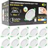 CLAR - Downlight LED da Incasso Soffitto, Faretti LED per Interni Dimmerabili 5W, Selettore 3 Tonalità, Bianco (Pack 10)