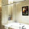 ecooe Tenda da doccia 3D, 180 x 180 cm, impermeabile, antimuffa | Tenda da bagno trasparente in 100% EVA con 12 anelli, spessore 0,15 mm