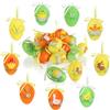 com-four® 18x Uova di Pasqua Decorative da Appendere, Decorazione Pasquale | Uova di Pasqua Colorate con Fiori e Animali