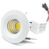 OISE ART STORE Trade Shop - Mini Faretto LED da Incasso 3w COB 40mm Spot Incasso Molla Luce Calda Fredda Bianco Freddo -
