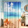 Lerores Tenda da doccia 220 x 200 cm, colore blu marino, orlo pesante, antimuffa, impermeabile, lavabile, in poliestere, con occhielli e 16 anelli, per bagno e vasca da bagno