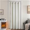 MIULEE Tenda Termica Isolante Freddo e Caldo, Tende Pesanti Doppio Strato con Anelli, Tende Oscuranti Termiche per Interni, 1 Pezzi Bianco Tenda per Porta Finestra Interna 140X200 CM