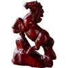 Generic Statua di cavallo rosso in legno, scultura Feng Shui cavallo rosso, statuetta di cavallo di fuoco, zodiaco cinese per casa e ufficio espositore da scrivania (A)