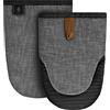 BONTHEE Guanti da forno resistenti al calore Mini Guanti da forno Guanti da cucina in cotone con silicone antiscivolo a strisce per cucinare e cuocere - Set di 2 - Grigio