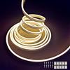 Balabaxer Barra luminosa LED al neon bianco caldo 5 m 12 V DC 600 SMD2835 LED impermeabile per interni ed esterni (senza azionamento)