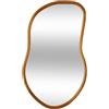 ATMOSPHERA CREATEUR D'INTERIEUR Atmosphera Interior Designer - Specchio Livia dalla forma organica - Specchio da parete in legno per camera da letto, soggiorno, corridoio - L45 x H75 cm - Beige