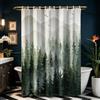 Lerores Tenda da doccia 100 x 190 cm, in tessuto antimuffa, orlo pesante, impermeabile, lavabile, in poliestere, 12 con occhielli e anelli, per bagno, vasca da bagno