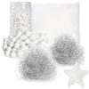 COM-FOUR® Set di 5 pezzi per bricolage, palle di neve decorative