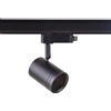 TOT ELECTRIC Faretto faro proiettore led per Binario Monofase Orientabile bianco nero pista e connettori (NERO, Faro attacco GU10)