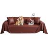 BXFUL Copridivano Impermeabile 1 2 3 4 Posti, Fodera Antiscivolo per Divani Stagionale, Lavabile Copertura Divano per Cani e Gatti, Protezione per Mobili in Salotto (Vino rosso,180X260cm)