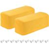 sourcing map 2 copribraccioli per divano, elasticizzati, con perni attorcigliati, resistenti ai graffi, per sedie, divani, poltrone (lunghezza 49,8 - 54,9 cm, giallo limone)