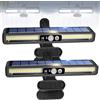 BAIFULAI Set di 2 luci solari a LED a 3 modalità, impermeabili, per giardini, recinzioni, grondaie, illuminazione a luce calda