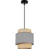 Light Home LH Light-Home Boho Lampadario a Sospensione - Lampadario Ragno per Soggiorno Camera da Letto e Cucina - Lampade a Sospensione in Metallo con Paralume Moderno - E27-1 Luce - Grigio e Iuta