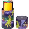 FABER-CASTELL - pennarelli Connector Dino, 20 colori in scatola metallica | Pennarelli lavabili in una scatola metallica a forma di dinosauro per divertirsi a disegnare in modo creativo
