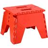 Generico Sgabelli per camerette bagno cucina giardino per bambini e adulti in PVC con maniglia portata fino 150 kg (25 x 21 x 21 cm, Rosso)