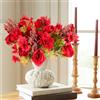 EUWLY Bouquet di 4 peonie artificiali di lusso, in seta realistica al tatto, con steli, per matrimoni, decorazione per la casa, vasi, centrotavola, non appassisce (rosso, rosa)