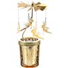 Jsleid Portacandele Rotante Carosello, Natalizio Spinning Tea Light, Portacandele Girevole(Senza Candele), Rotazione Dipendente dal Calore, per Natale, Decorazioni Interne, Regali (Fata)
