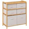 5 five simply smart 5Five - Scaffale doppio con 6 cassetti, colore: Bianco
