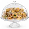 Ballon C'Art Caramel Coperchio Copritorta con Alzatina Ø30 cm Tondo o 20,5cm Quadrato - con Pomello, Alzata per Dolci, Torte e Crostate, Muffin e Confetti (Set Tondo Completo (Coperchio + Alzatina) - Ø30 × H31 cm)
