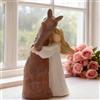 ASQzhuLIWing Ragazza che abbraccia una statuetta di cavallo in resina, regal a tema cavallo per ragazze e donne, piccola scultura dell'amicizia, regalo di compleanno, regalo per amanti dei cavalli