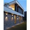 TEKHOME Applique da Esterno 2xGU10 IP65 - Lampada da Parete Impermeabile in Alluminio Verniciato, Luce su e giù, Design Moderno, Senza Lampadina ES55 (GRIGIO)