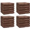 Betz Set di 20 Lavette Premium Misura 30 x 30 cm 100% Cotone colore marrone