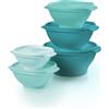 Tupperware Heritage - Set da 10 pezzi (5 ciotole, 5 coperchi), colore | Contenitori per alimenti in plastica con coperchi sicuri, materiali privi di BPA e lavabili in lavastoviglie per la